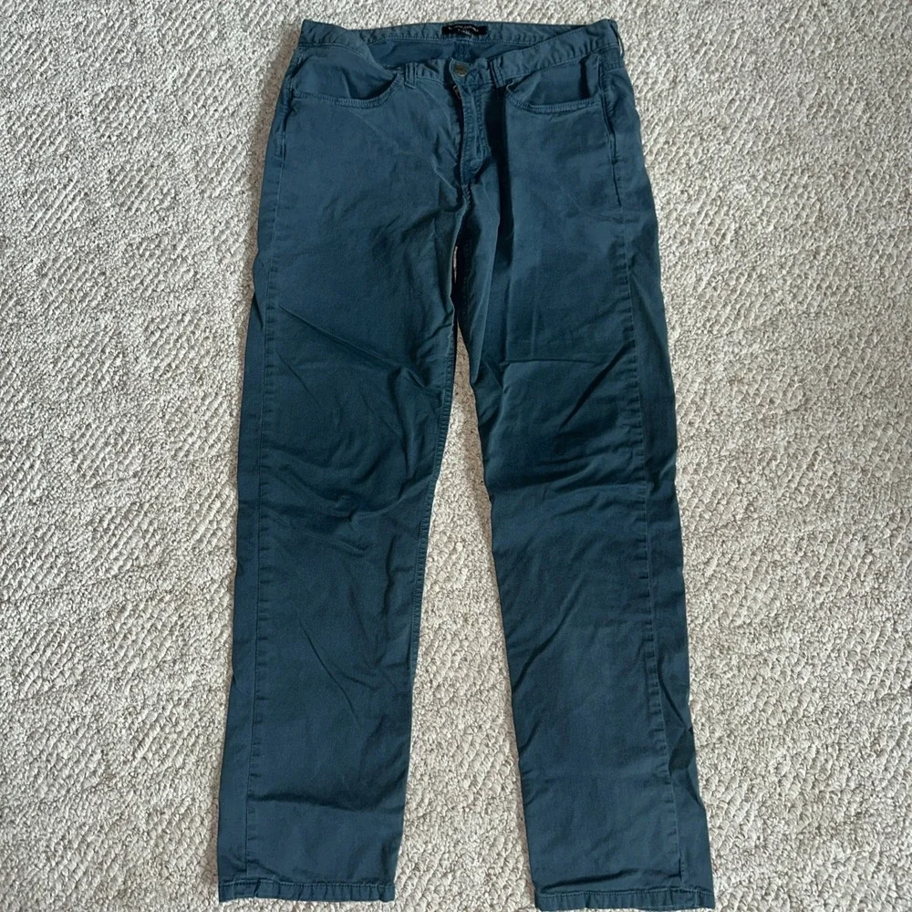 Mens Banana Republic Lived In Chino Slim Fit‎ 31x32 Blue/green EUC